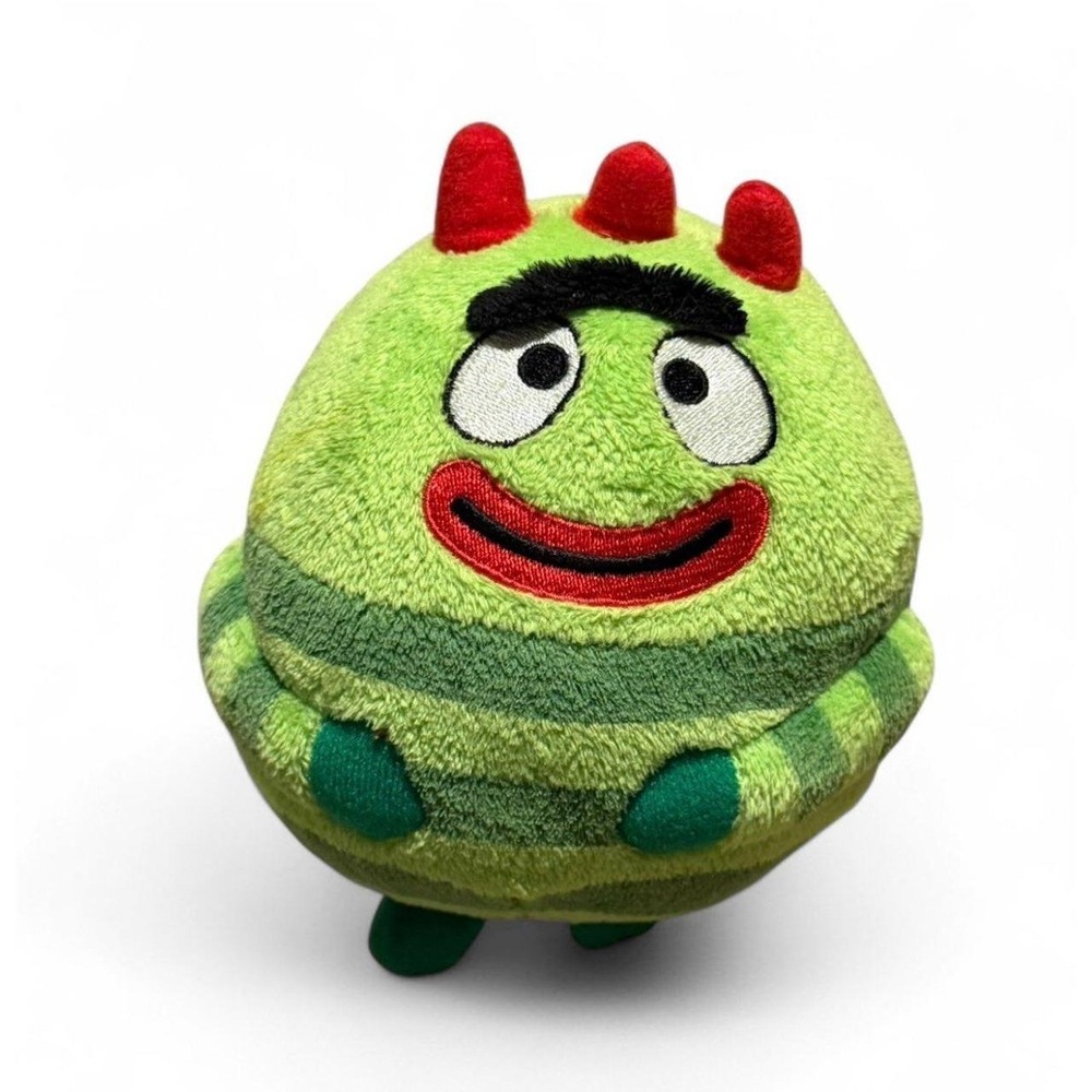 TY Beanie Ballz Brobee Plush Yo Gabba Gabba Green Monster Stuffed Toy 2013